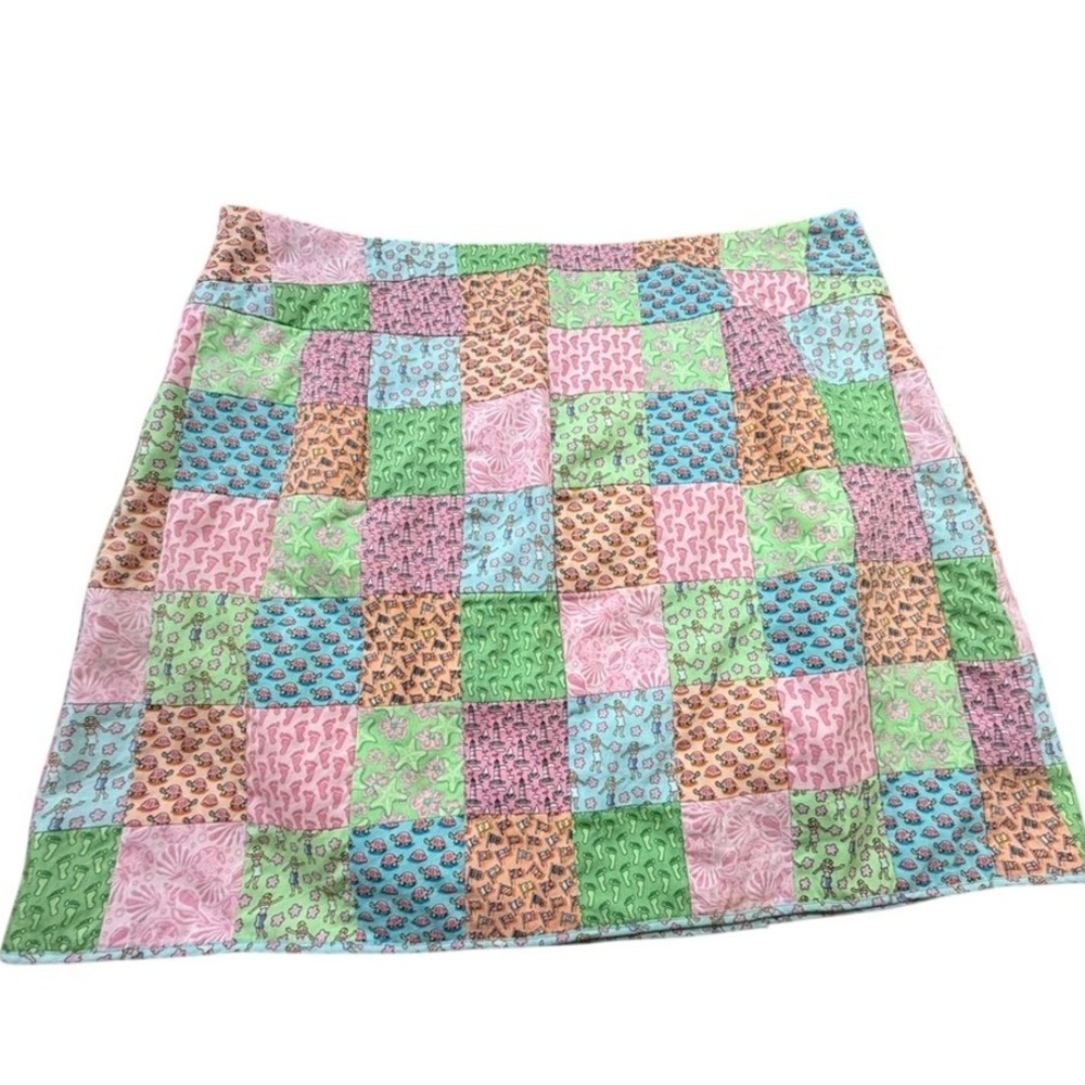 Vineyard Vines Womens 14 Patchwork Nautical Mini Skirt Multicolor Cotton Preppy